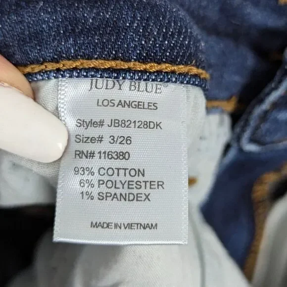 Judy Blue | Dark Wash Straight Leg Denim Jeans Size 3/26 - Picture 8 of 9